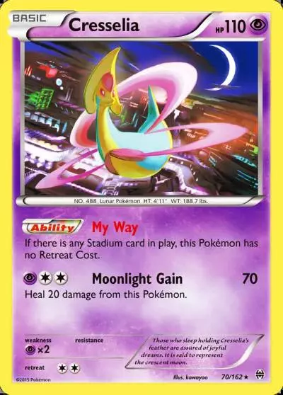 Cresselia 70/162 BREAKthrough Pokemon card