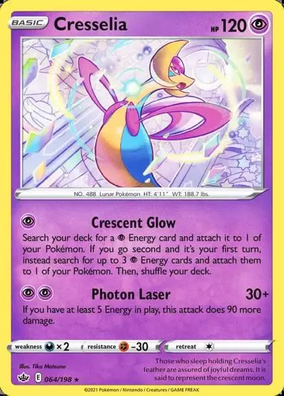 Cresselia 64/198 Chilling Reign Pokemon card
