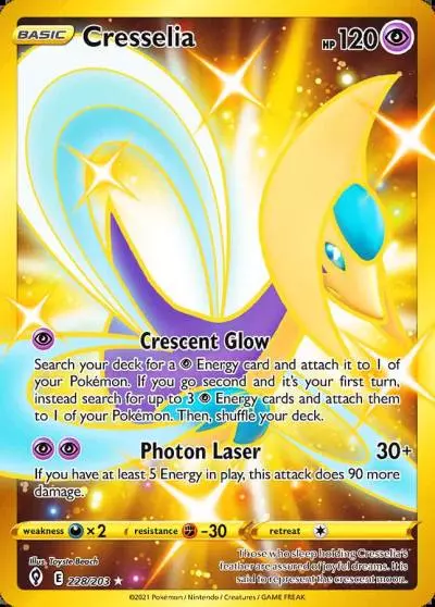 Cresselia 228/203 Evolving Skies Pokemon card
