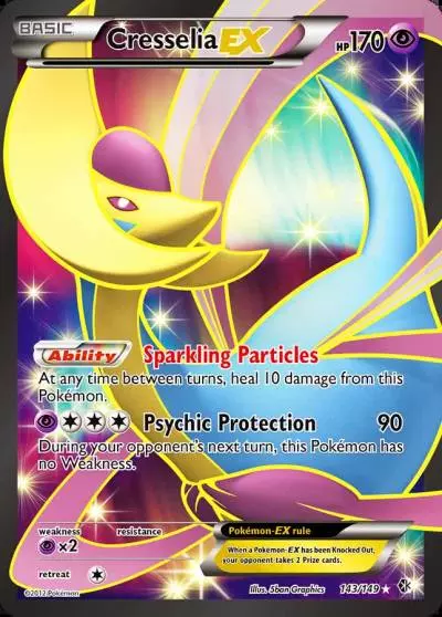 Cresselia-EX 143/149 Boundaries Crossed Pokemon card
