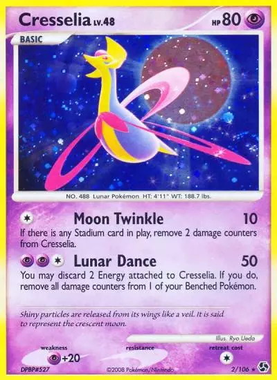 Cresselia 2/106 Great Encounters Pokemon card