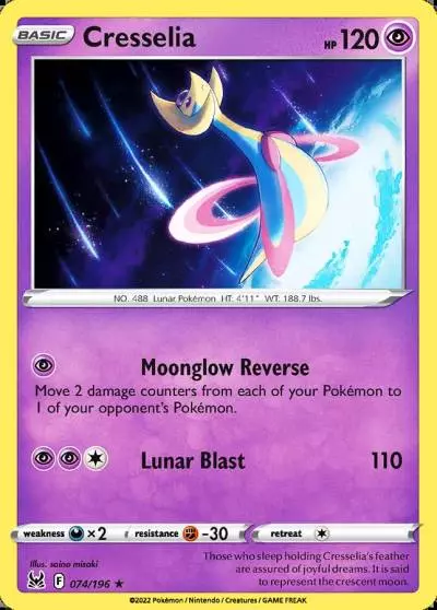 Cresselia 74/196 Lost Origin Pokemon card