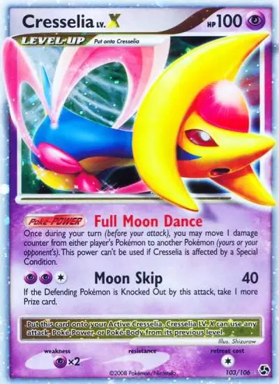 Cresselia LV.X 103/106 Great Encounters Pokemon card