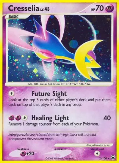 Cresselia 2/100 Majestic Dawn Pokemon card