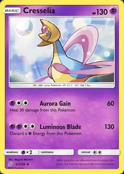 Cresselia 87/236 Unified Minds Pokemon card
