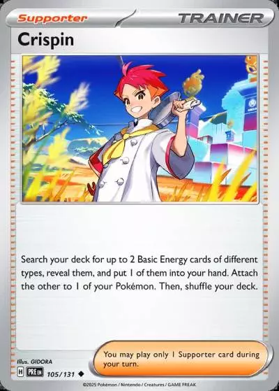 Crispin 105/131 Prismatic Evolutions Pokemon card