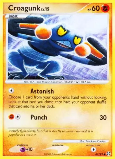 Croagunk 61/99 Arceus Pokemon card