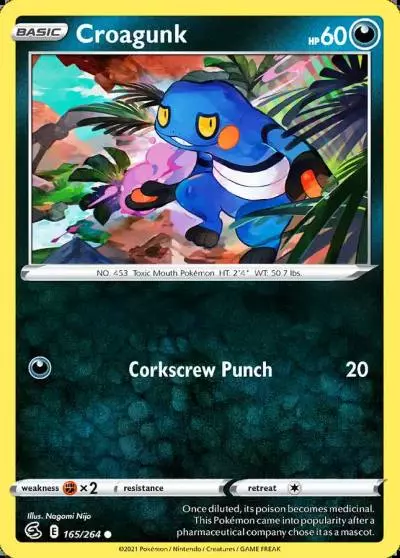 Croagunk 165/264 Fusion Strike Pokemon card