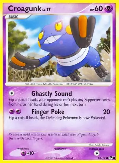 Croagunk 13/17 POP Series 8 Pokemon card