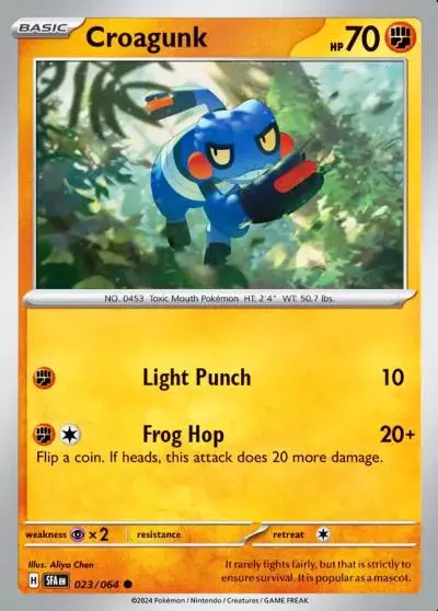Croagunk 23/64 Shrouded Fable Pokemon card