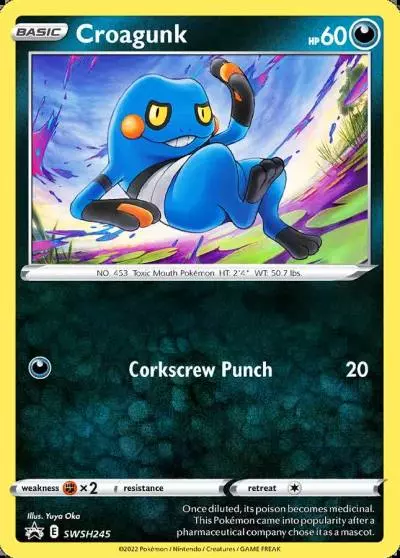 Croagunk SWSH245/307 SWSH Black Star Promos Pokemon card