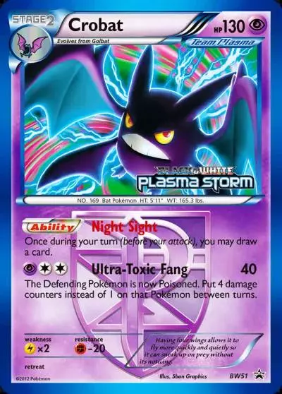 Crobat BW51/101 BW Black Star Promos Pokemon card