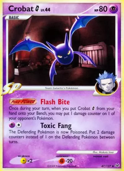 Crobat G 47/127 Platinum Pokemon card