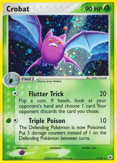 Crobat 3/101 Hidden Legends Pokemon card