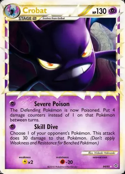 Crobat 84/95 HS—Unleashed Pokemon card