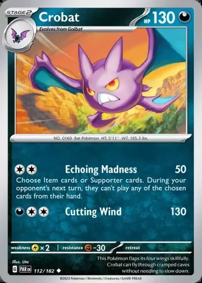 Crobat 112/182 Paradox Rift Pokemon card