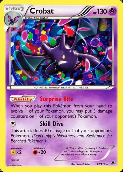 Crobat 33/119 Phantom Forces Pokemon card