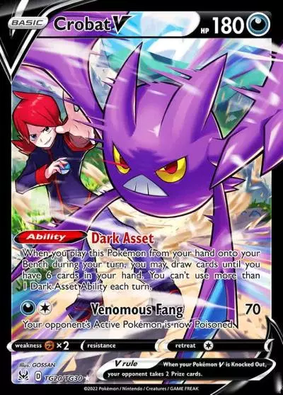 Crobat V TG20/30 Lost Origin Trainer Gallery Pokemon card