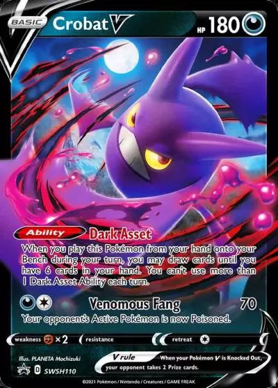 Crobat V SWSH110/307 SWSH Black Star Promos Pokemon card