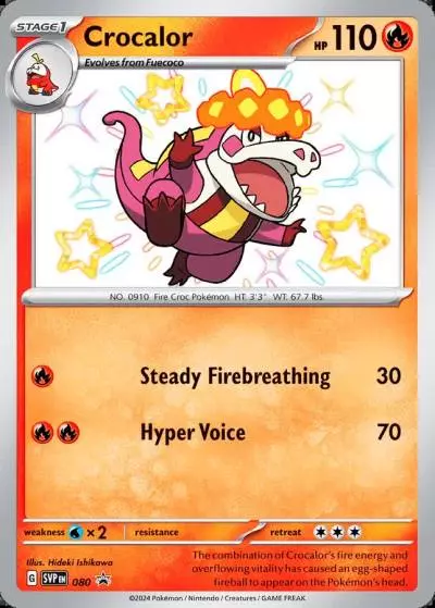 Crocalor 80/165 Scarlet & Violet Black Star Promos Pokemon card