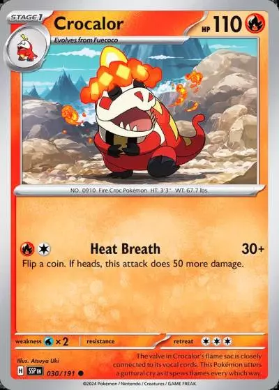 Crocalor 30/191 Surging Sparks Pokemon card