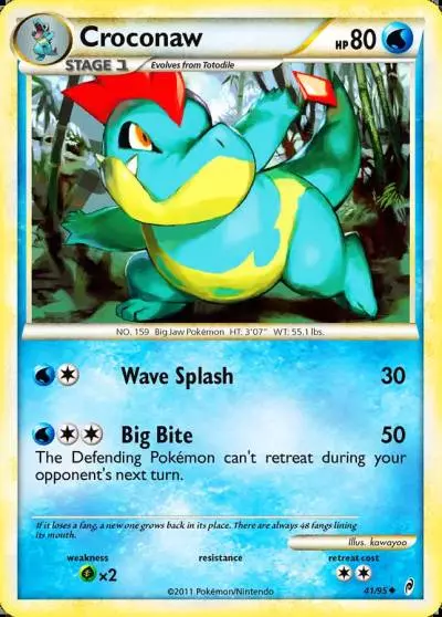Croconaw 41/95 Call of Legends Pokemon card
