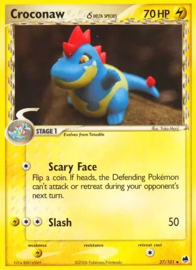 Croconaw δ 27/101 Dragon Frontiers Pokemon card