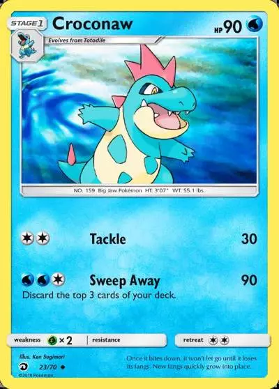 Croconaw 23/70 Dragon Majesty Pokemon card