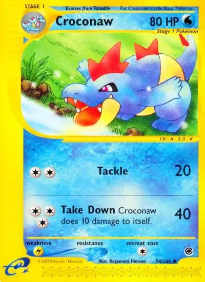 Croconaw 74/165 Expedition Base Set Pokemon card