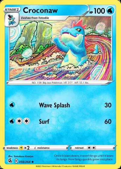 Croconaw 56/264 Fusion Strike Pokemon card