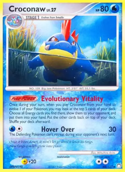 Croconaw 44/123 Mysterious Treasures Pokemon card