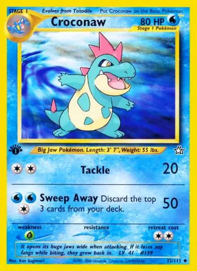 Croconaw 32/111 Neo Genesis Pokemon card