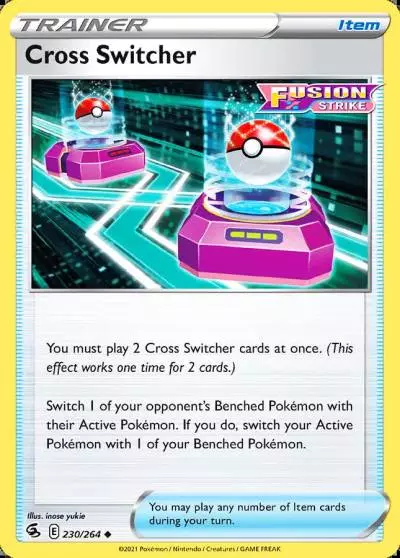 Cross Switcher 230/264 Fusion Strike Pokemon card