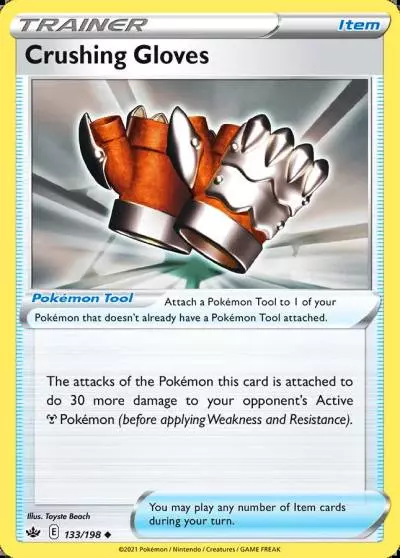 Crushing Gloves 133/198 Chilling Reign Pokemon card