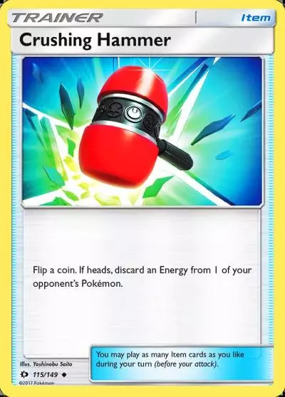 Crushing Hammer 115/149 Sun & Moon Pokemon card