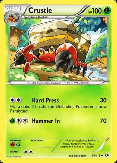 Crustle 14/113 Legendary Treasures Pokemon card
