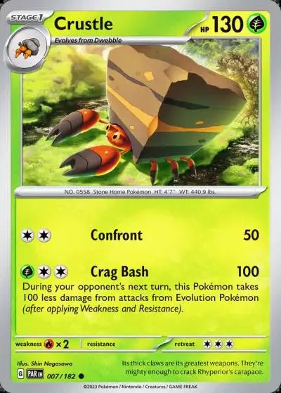 Crustle 7/182 Paradox Rift Pokemon card