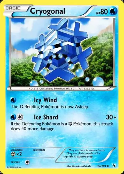 Cryogonal 32/101 Noble Victories Pokemon card
