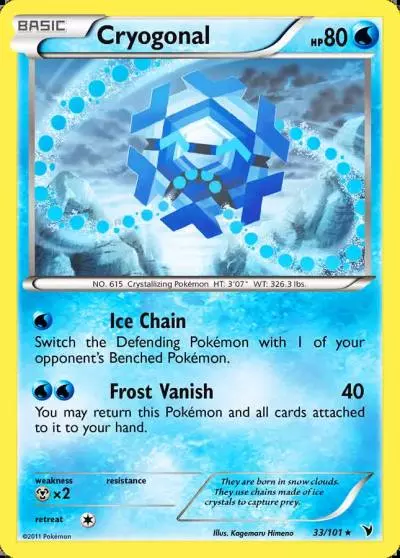Cryogonal 33/101 Noble Victories Pokemon card
