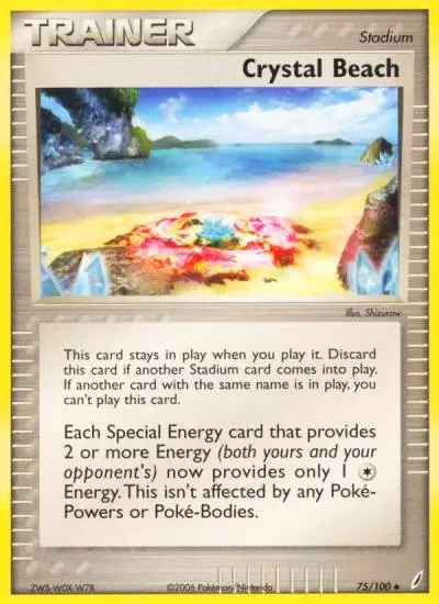 Crystal Beach 75/100 Crystal Guardians Pokemon card