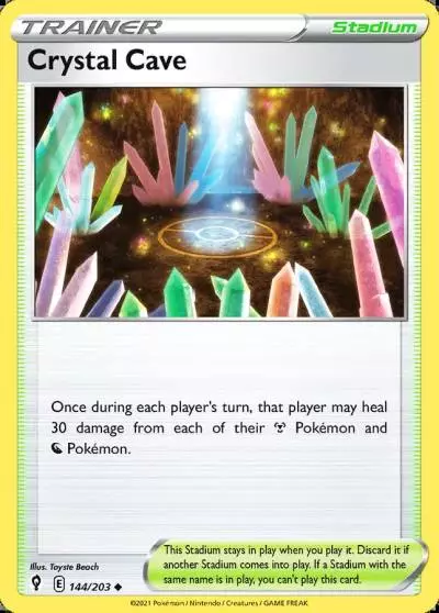 Crystal Cave 144/203 Evolving Skies Pokemon card