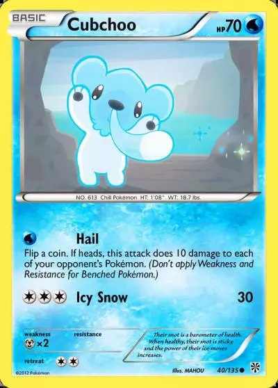 Cubchoo 40/135 Plasma Storm Pokemon card