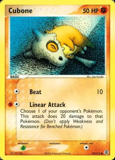 Cubone 60/112 FireRed & LeafGreen Pokemon card