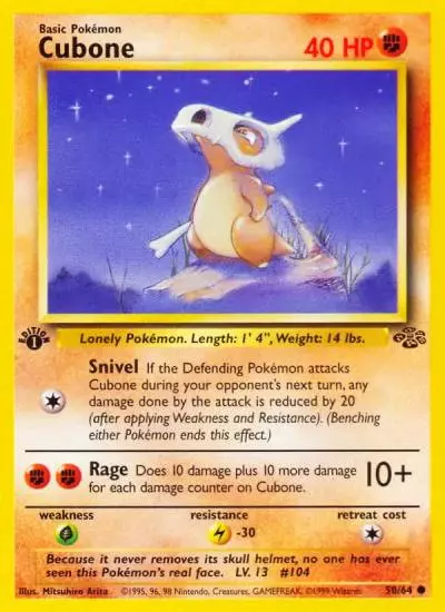 Cubone 50/64 Jungle Pokemon card