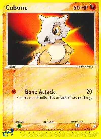 Cubone 40/95 Team Magma vs Team Aqua Pokemon card