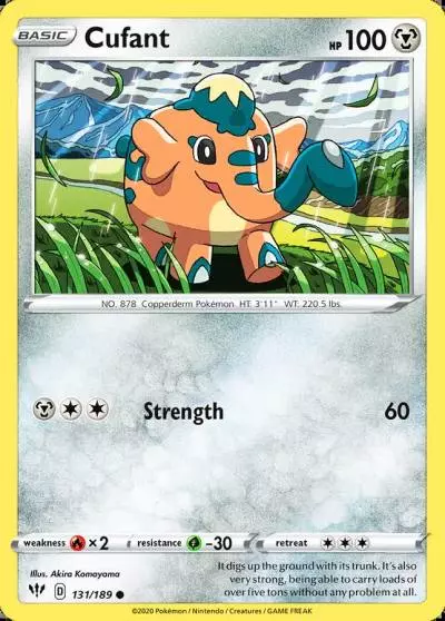 Cufant 131/189 Darkness Ablaze Pokemon card