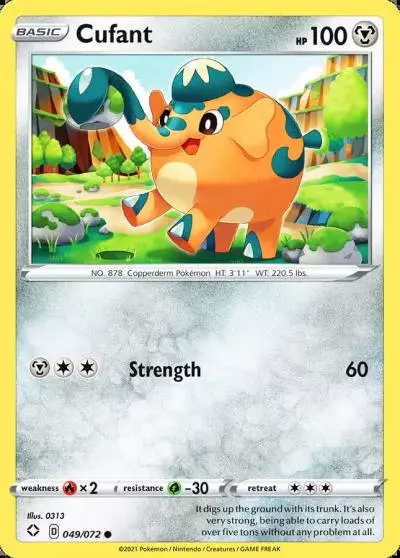 Cufant 49/72 Shining Fates Pokemon card