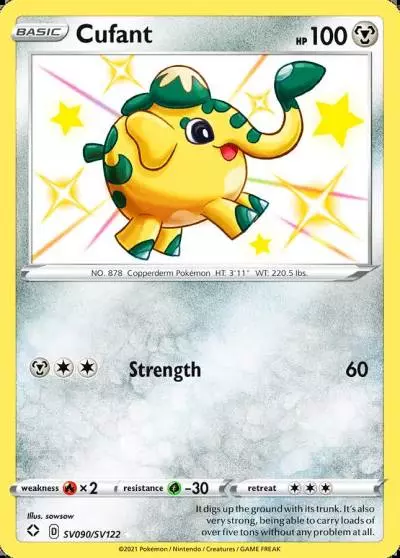 Cufant SV090/122 Shining Fates Shiny Vault Pokemon card