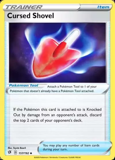 Cursed Shovel 157/192 Rebel Clash Pokemon card