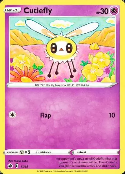 Cutiefly 11/15 McDonald's Collection 2022 Pokemon card